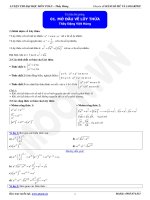 tài liệu môn toán mũ logarit