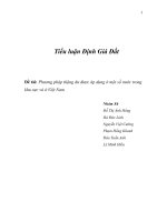 Phương pháp thặng dư được áp dụng ở một số nước trong khu vực và ở Việt Nam