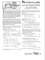 toán THPT bài tập về một số cách giải phương trình hệ phương trình