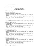 ĐỀ CƯƠNG MÔN HỌC XEMINAR TOÁN SINH