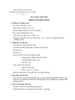 ĐỀ CƯƠNG MÔN HỌC PHÉP TÍNH BIẾN PHÂN