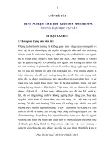 SKKN KINH NGHIỆM TÍCH HỢP  GIÁO DỤC MÔI TRƯỜNG TRONG  DẠY HỌC VẬT LÍ 9