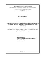 An investigation into errors made by ethnic minority students in using present and past participles as adjectives = Một số lỗi sai của học sinh dân tộc thiểu số