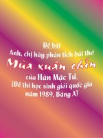 Anh-chị hãy phân tích bài thơ Mùa Xuân Chín của Hàn Mặc Tử