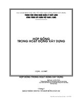 Bài giảng vê hợp đồng trong hoạt động xây dựng Phong quản lý chất lượng công trình xây dựng cục giám định Nhà nước về chất lượng công trình xây dựng bộ xây dựng