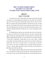 Một vài kinh nghiệm trong dạy-học các loại thể văn học nước ngoài ở THCS