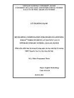 Developing compensation strategies in listening for 10th form students at Nguyen Van Cu Upper-Secondary School, Gia Lam, Hanoi = Phát triển chiến lược bù trong