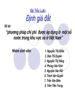 phương pháp chi phí  được áp dụng ở  một số nước trong khu vực và ở Việt Nam