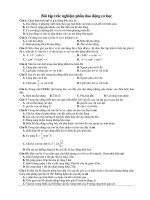 BÀI TẬP TRẮC NGHIỆM PHẦN DAO ĐỘNG CƠ HỌC