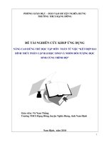 NCKHSPUD NÂNG CAO HỨNG THÚ HỌC TẬP MÔN  TOÁN TỪ VIỆC “KẾT HỢP HAI HÌNH THỨC PHÂN CẶP HAI HỌC SINH VÀ NHÓM ĐỐI TƯỢNG HỌC SINH CÙNG TRÌNH ĐỘ”