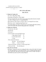 ĐỀ CƯƠNG MÔN HỌC XÁC SUẤT