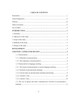 An application of games and other stimulating activities in teaching pronunciation  Áp dụng trò chơi và các hoạt động mang tính khích lệ khác trong việc dạy phá