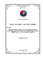 Kế toán bán hàng và xác định kết quả kinh doanh tại công ty cổ phần hóa chất thiết bị và vật tư KHKT nghệ an