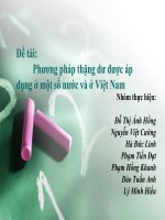 Phương pháp thặng dư được áp dụng ở một số nước trong khu vực và ở Việt Nam