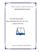 skkn Một số biện pháp dạy trẻ 5 tuổi làm quen chữ viết trương mẫu giáo tân tiến