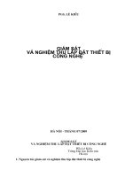 GIÁM SÁT THI CÔNG VÀ NGHIỆM THU CÔNG TÁC LẮP ĐẶT THIẾT BỊ CÔNG NGHỆ