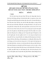 SKKN_Rèn khả năng đặt đề một số dạng toán, rèn kỹ năng giải toán cho học sinh lớp 4-5