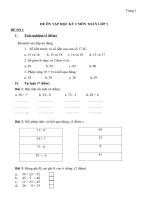 Các dạng bài tập ôn tập môn toán cho học sinh lớp 1