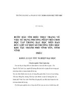 Bước đầu tìm hiểu thực trạng việc sử dụng phương pháp trò chơi học tập trong dạy học môn đạo đức lớp 3 ở một số trường tiểu học khu vực thành phố Vĩnh Yên, Tỉnh Vĩnh Phúc