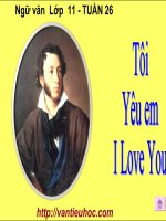 Ngữ văn 11 Tôi yêu em