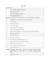 Nâng cao hiệu quả của hoạt động tuyển dụng nhân lực tại Công ty cổ phần cơ điện Trần Phú