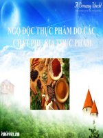 ngộ độc thực phẩm do các chất phụ gia thực phẩm