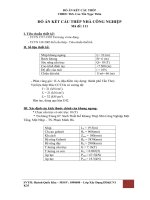 Đồ án kết cấu thép, TCVN 338 2005, l=22m, b=6m,=10t, chiều dài nhà 11x6=66m