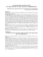 Xác định chỉ số đường huyết của một số thực phẩm Việt Nam giàu carbohydrate thông dụng (Trần Quốc Cường)