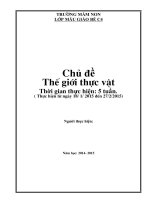 giáo án mầm non chủ đề thế giới thực vật  