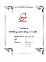 Tiểu luận Hệ thống quản lí đăng ký tín chỉ