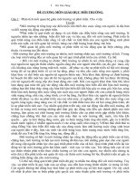 ĐỀ CƯƠNG MÔN GIÁO DỤC MÔI TRƯỜNG.