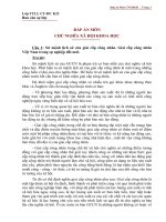 ĐÁP ÁN MÔN CHỦ NGHĨA XÃ HỘI KHOA HỌC LỚP LÝ LUẬN CHÍNH TRỊ HÀNH CHÍNH