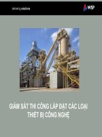 GIÁM SÁT THI CÔNG LẮP ĐẶT CÁC LOẠI THIẾT BỊ CÔNG NGHỆ