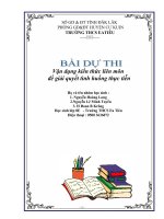 Vận dụng kiến thức liên môn để giải quyết tình huống thực tế thông tin ngày trái đất năm 2000 đến hành động nhỏ bảo vệ môi trường