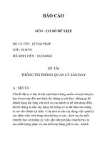 Bài tập lớn môn cơ sở dữ liệu THÔNG TIN PHÒNG QUẢN LÝ SÂN BAY