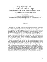 TIỂU LUẬN HÓA - TIN CÂN BẰNG HÓA HỌC CƠ SỞ VÀ GIẢNG DẠY Tài liệu bồi dưỡng GV dạy Hóa học trường THPT chuyên Việt Nam DẠY VÀ HỌC HÓA HỌC QUI LUẬT, ĐỊNH LƯỢNG