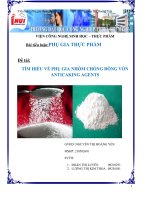 tìm hiểu về phụ gia nhóm chống đông vón anticaking agents