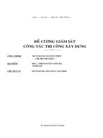 Đề cương giám sát công tác thi công xây dựng công trình ngân hàng sài gòn-chi nhánh chợ 920A-920BNguy