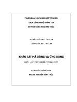 khảo sát mã dòng và ứng dụng