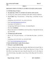 BÁO CÁO THỰC TẬP VỀ CÔNG TY CỔ PHẦN XÂY DỰNG LONG GIANG