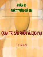 Bài giảng quản trị marketing QUẢN TRỊ SẢN PHẨM VÀ DỊCH VỤ