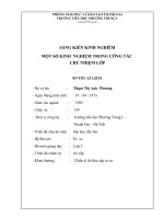 SKKN MỘT SỐ KINH NGHIỆM TRONG CÔNG TÁC CHỦ NHIỆM LỚP trường tiểu học phương trung