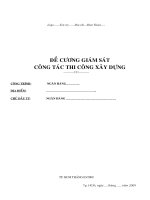 đề cương giám sát - móng cọc khoan nhồi