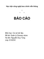Bài tập lớn môn cơ sở dữ liệu Quản lý Grocery store