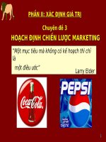Bài giảng quản trị marketing HOẠCH ĐỊNH CHIẾN LƯỢC MARKETING