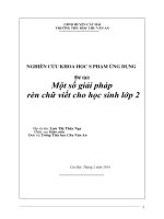 SKKN Một số giải pháp rèn chữ viết cho học sinh lớp 2