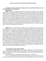 GỢI Ý TRẢ LỜI CÂU HỎI MÔN ĐỊA PHƯƠNG HỌC