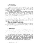 SKKN Phương pháp giảng dạy các bài tập đảo ngữ