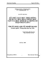 Tổ chức dạy học theo định hướng tích cực hoá hoạt động học tập của học sinh qua chương số thập phân ở lớp 5_Khóa luận tốt nghiệp lớp QLGDTH