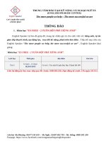 QUÀ TẶNG KHÓA TIẾNG ANH GIAO TIẾP -  ENGLISH SPEAKER CENTER